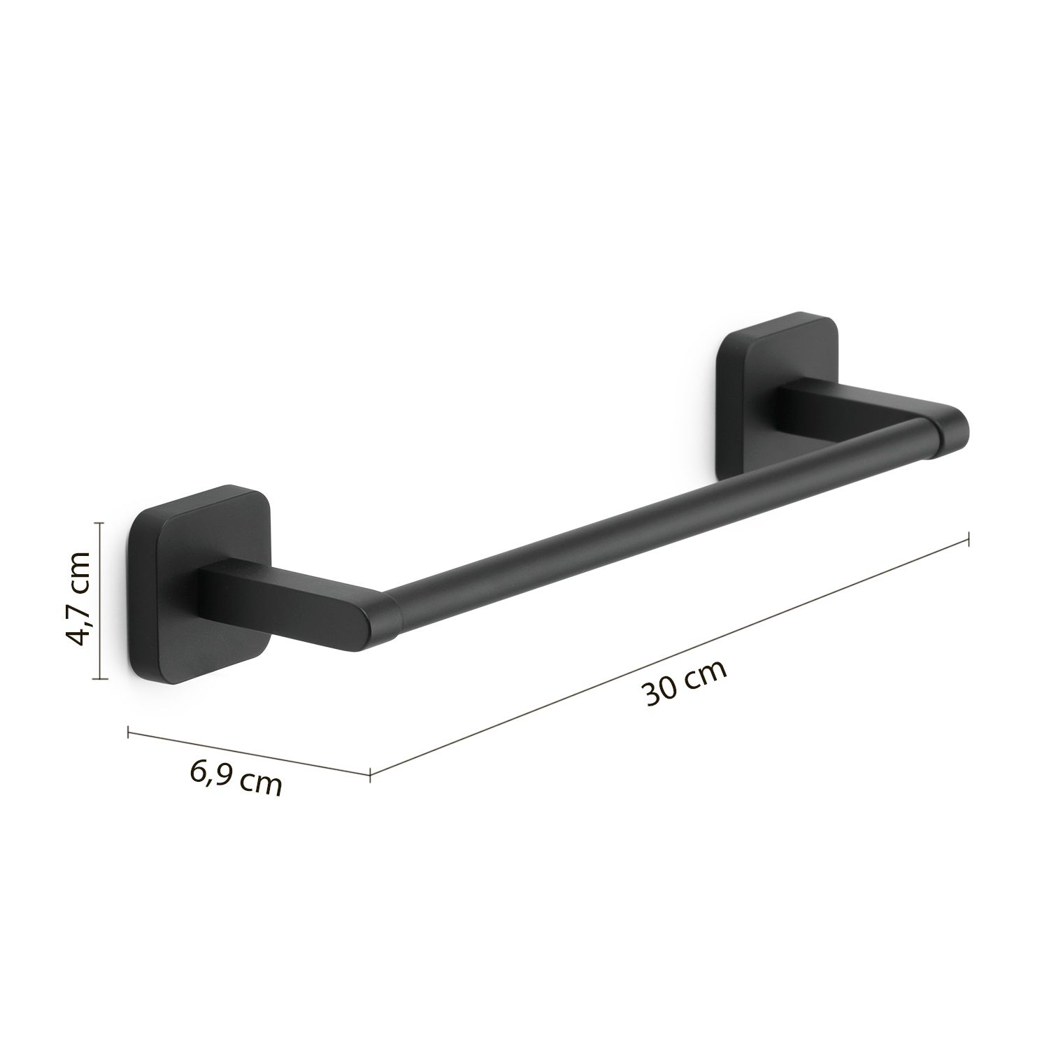 Купить gedy tonga, полотенцедержатель, длина 35 см, цвет черный матовый оптом