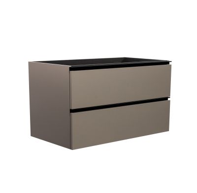 Купить visobath granada, тумба 120 см, 2 ящика c черными ручками, цвет кварцевый матовый лак (quarzo) оптом
