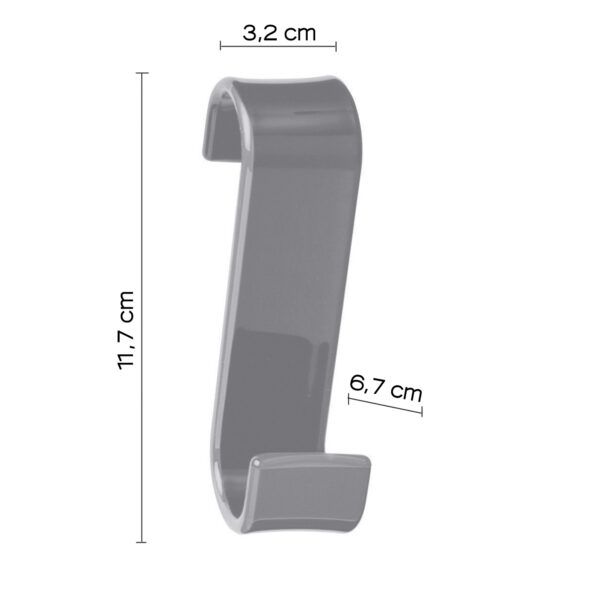 Купить gedy merlino, крючок для полотенец из термопластика, цвет серый оптом