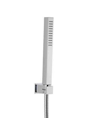 Купить emmevi, набор ручного душа 180: квадратная лейка, шланг 150 см и держатель лейки (все детали из латуни), цвет хром оптом Купить emmevi, набор ручного душа 180: квадратная лейка, шланг 150 см и держатель лейки (все детали из латуни), цвет хром оптом
