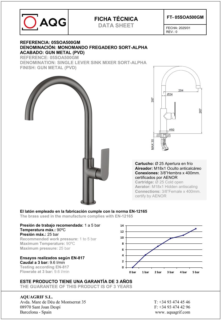 Купить aqg alpha, смеситель для кухни с закругленным поворотным  изливом, цвет оружейная сталь (pvd) оптом Купить aqg alpha, смеситель для кухни с закругленным поворотным  изливом, цвет оружейная сталь (pvd) оптом